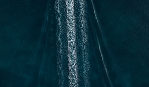 Preview wallpaper sea, foam, traces, ripples, water