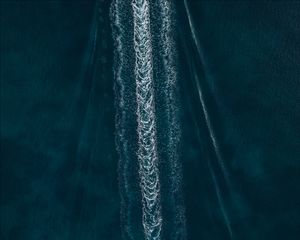 Preview wallpaper sea, foam, traces, ripples, water