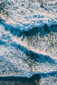 Preview wallpaper sea, foam, waves, nature, aerial view