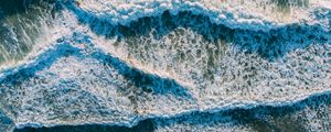 Preview wallpaper sea, foam, waves, nature, aerial view