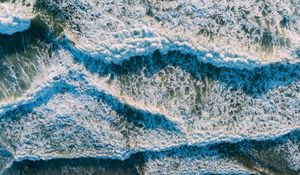 Preview wallpaper sea, foam, waves, nature, aerial view