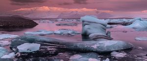 Preview wallpaper sea, glaciers, ice, winter, landscape, nature