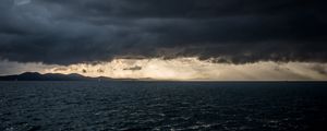 Preview wallpaper sea, horizon, cloud, cloudy