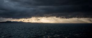 Preview wallpaper sea, horizon, cloud, cloudy