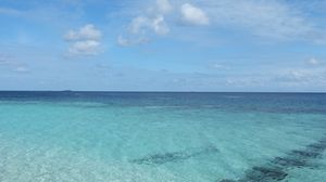 Preview wallpaper sea, horizon, clouds, blue