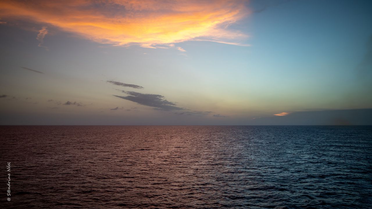 Wallpaper sea, horizon, clouds, sky