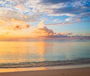 Preview wallpaper sea, horizon, coast, sky, landscape, nature