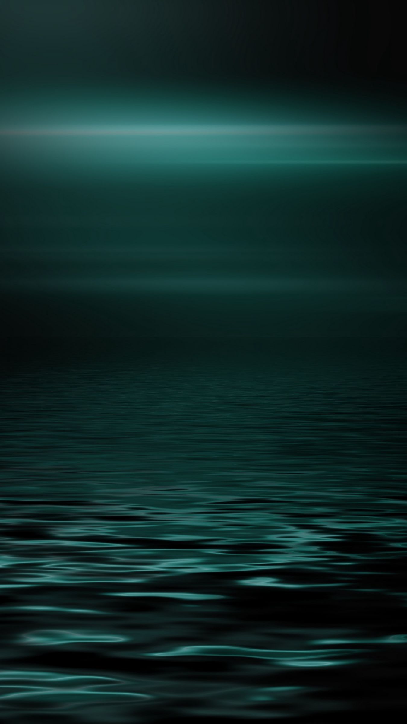 1350x2400 Wallpaper sea, horizon, dark, minimalism, brilliance