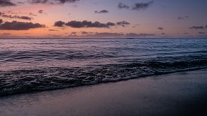 Preview wallpaper sea, horizon, dusk, sky