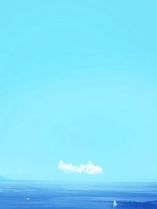 Preview wallpaper sea, horizon, minimalism, sail, sky, water