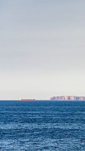 Preview wallpaper sea, horizon, rocks, ship
