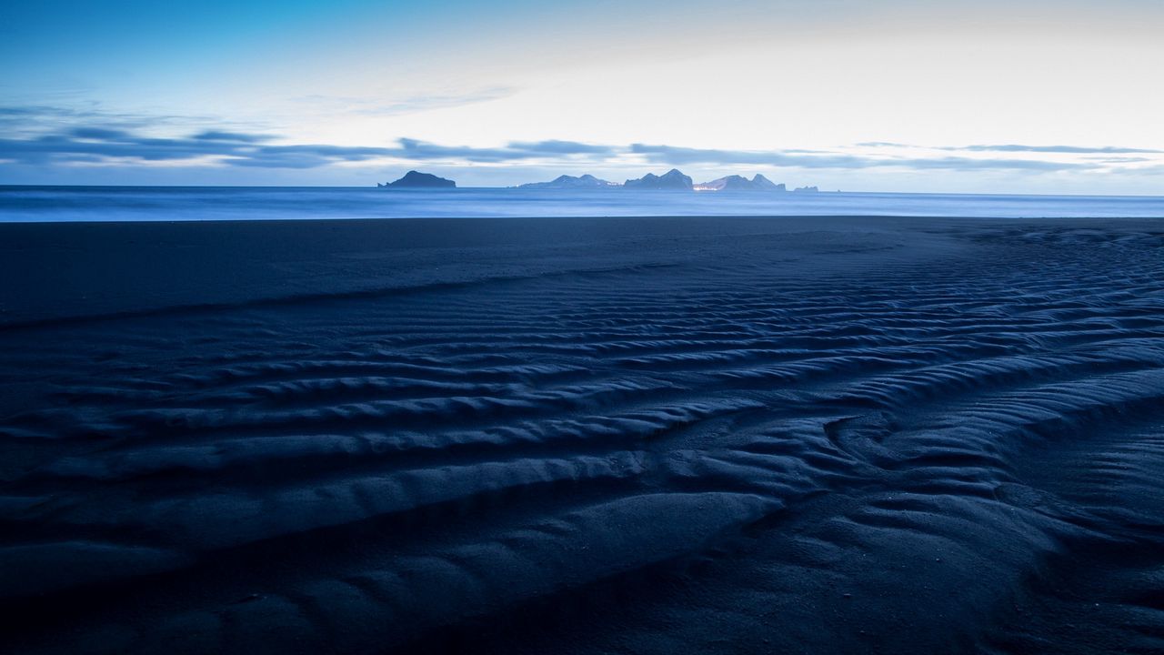 Wallpaper sea, horizon, sand, beach