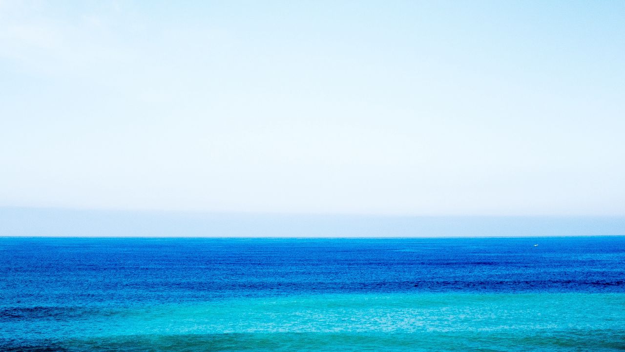 Wallpaper sea, horizon, sky, blue