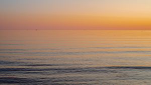 Preview wallpaper sea, horizon, sunrise, gradient, nature