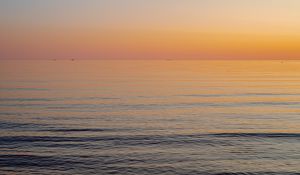 Preview wallpaper sea, horizon, sunrise, gradient, nature