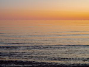 Preview wallpaper sea, horizon, sunrise, gradient, nature