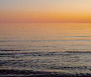 Preview wallpaper sea, horizon, sunrise, gradient, nature