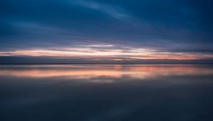 Preview wallpaper sea, horizon, sunset, evening, twilight, sky