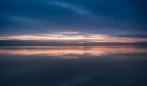 Preview wallpaper sea, horizon, sunset, evening, twilight, sky