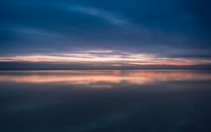 Preview wallpaper sea, horizon, sunset, evening, twilight, sky