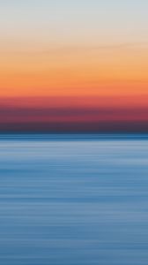 Preview wallpaper sea, horizon, sunset, blur, light