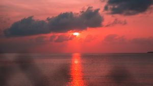 Preview wallpaper sea, horizon, sunset, sky, sun