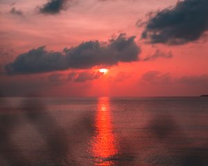 Preview wallpaper sea, horizon, sunset, sky, sun