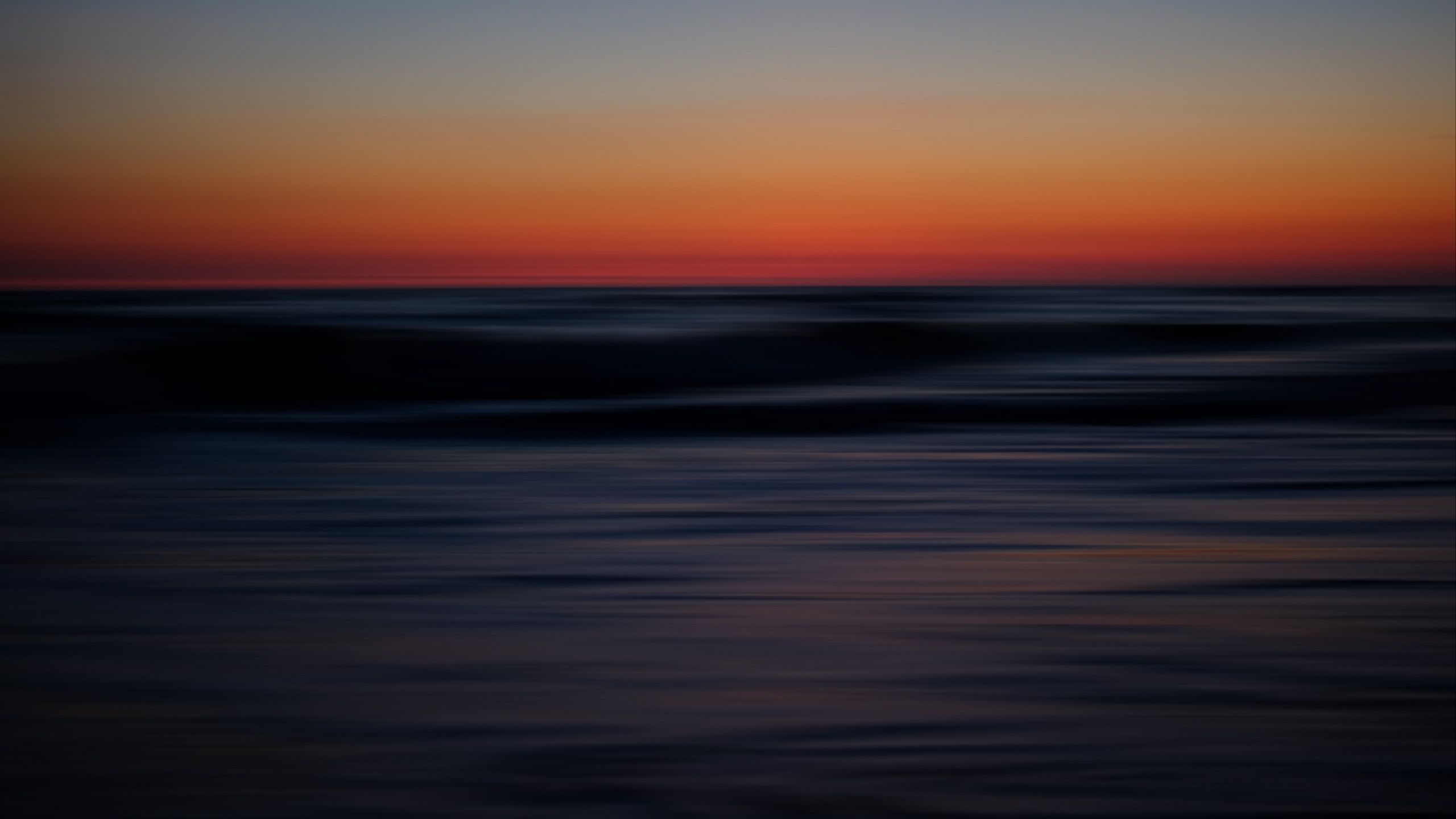 Download wallpaper 2560x1440 sea, horizon, sunset, waves, sky ...