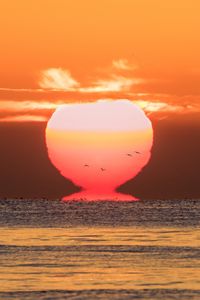 Preview wallpaper sea, horizon, sunset, sun, nature