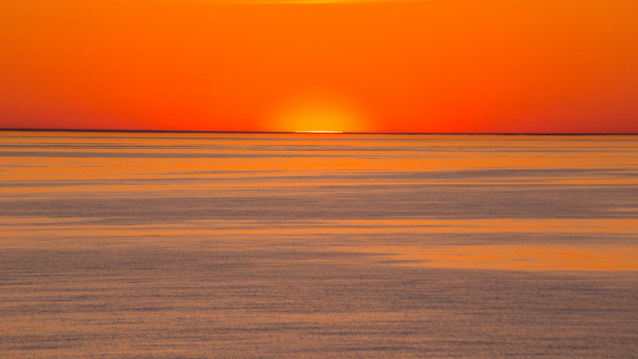 Wallpaper sea, horizon, sunset, nature