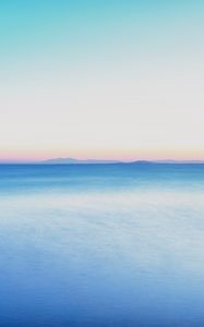 Preview wallpaper sea, horizon, view, minimalism, blue