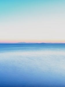 Preview wallpaper sea, horizon, view, minimalism, blue