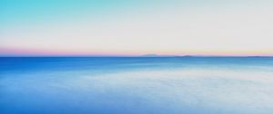 Preview wallpaper sea, horizon, view, minimalism, blue