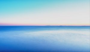Preview wallpaper sea, horizon, view, minimalism, blue