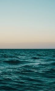Preview wallpaper sea, horizon, waves, ripples, water, green