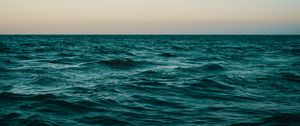 Preview wallpaper sea, horizon, waves, ripples, water, green
