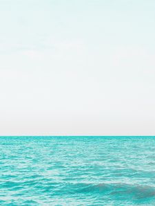Preview wallpaper sea, horizon, waves, minimalism, water, ripples