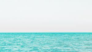 Preview wallpaper sea, horizon, waves, minimalism, water, ripples