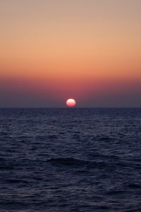 Preview wallpaper sea, horizon, waves, sun, nature