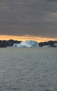 Preview wallpaper sea, iceberg, stones, landscape