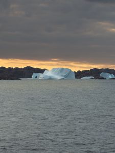 Preview wallpaper sea, iceberg, stones, landscape