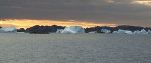 Preview wallpaper sea, iceberg, stones, landscape