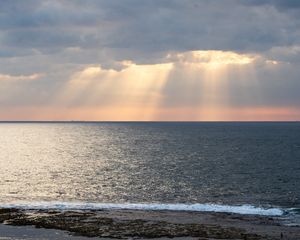 Preview wallpaper sea, island, aerial view, nature, horizon