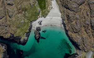 Preview wallpaper sea, island, bay, aerial view