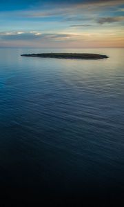 Preview wallpaper sea, island, evening, nature
