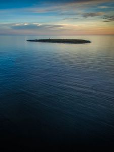 Preview wallpaper sea, island, evening, nature