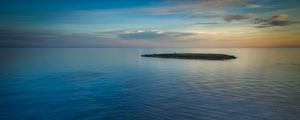 Preview wallpaper sea, island, evening, nature