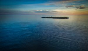 Preview wallpaper sea, island, evening, nature