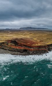 Preview wallpaper sea, island, rocks, cave, landscape