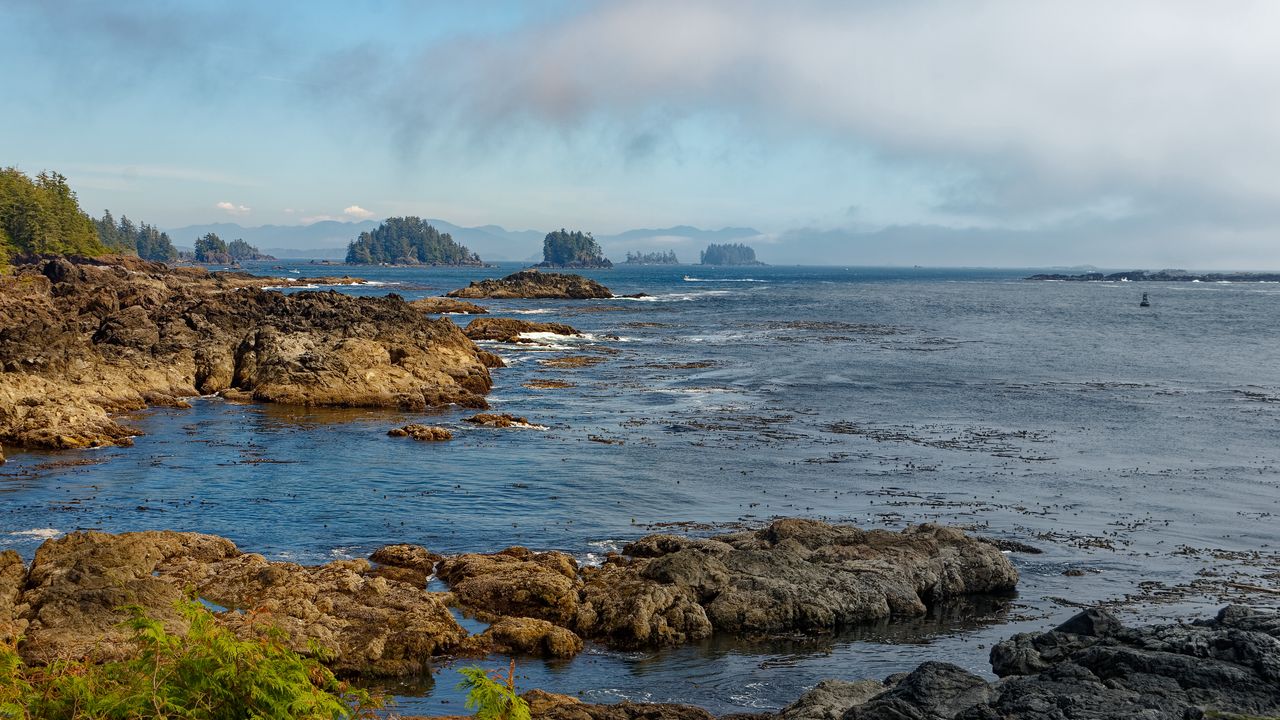 Wallpaper sea, island, rocks, nature